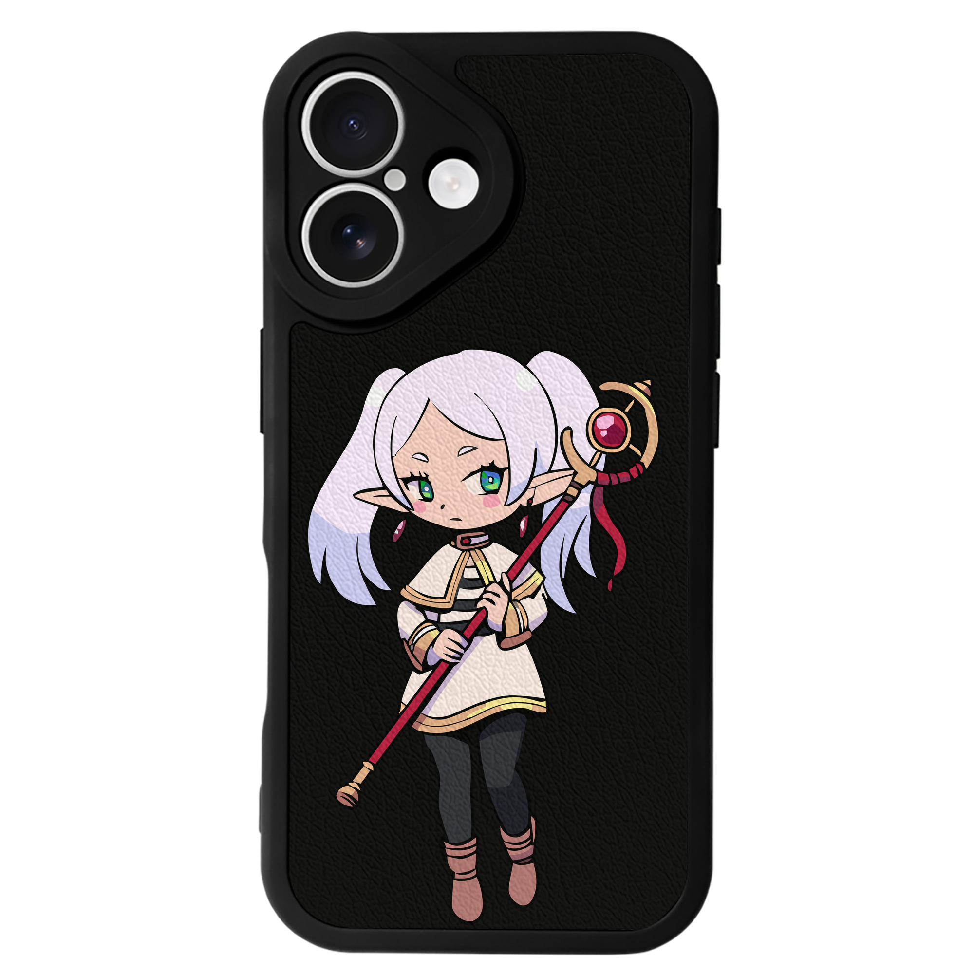 （画像用） 葬送のフリーレン Frieren 【iPhone 16シリーズ対応】シリコンスマホケース（レザー調） 材質：シリコン